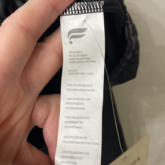 Fabletics black vegan leather hoodie size small. NWT. - Picture 12 of 13